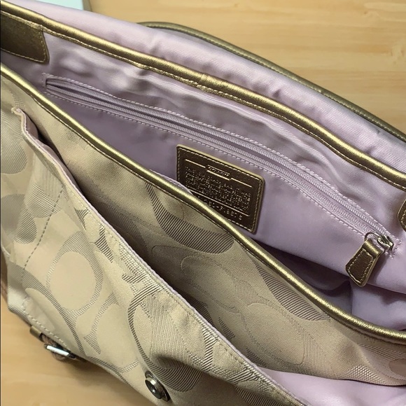 Coach Kyra Satchel Cross body bag beige authentic - Picture 2 of 4